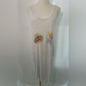 PINK Burger & Fries Tank Dress Swim COVERUP SIZE M